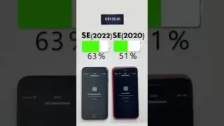 iPhone SE (2022) vs. iPhone SE (2020) Battery Test 🔋Subscribe for more￼ 👍🏼