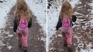 Little girl's reaction to hiking adventure is very understandable 