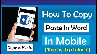 How To Copy Paste In Word In Mobile