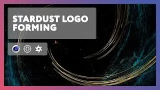 Stardust logo forming (Cinema 4D, X-Particles, Octane)