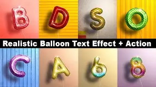 Realistic Balloon Text Mockup + Action File l Balloon Text Effect l How To Make Balloon Effect