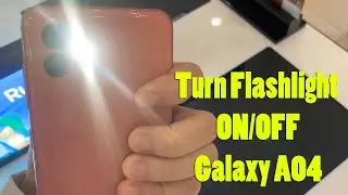 How To Turn Flashlight ON/OFF Samsung Galaxy A04