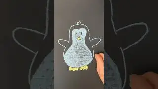 Trying to Draw  a Penguin (in chalk!)