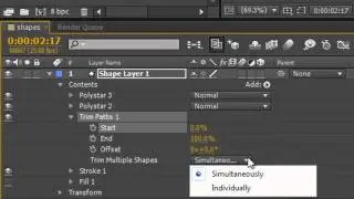 AE Basics 25: Shape Layers Part 9 - Trim Paths