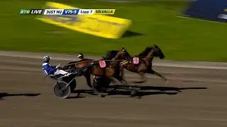 Tracking shots of horse racing - cable cam at Elitloppet 2021