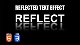 Text Reflection Effect | HTML & CSS