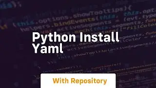 python install yaml