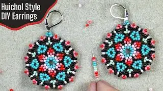 NEW! Classic HUICHOL Style Earrings - EASY Tutorial