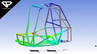 BAJA SAE Chassis Frontal Impact Analysis | BAJA SAE | DP DESIGN