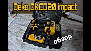 Дрель-шуруповерт аккумуляторная ударная DEKO DKCD20 Impact 20В