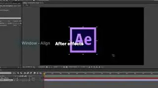 Align objects and text in after effects CS6 - 6
