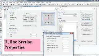 CSI ETABS - 03 - Define Section Properties + Section Property Modifiers | Part 2