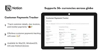 Customer Payments Tracker | How to set up a customer payments tracker in @Notion