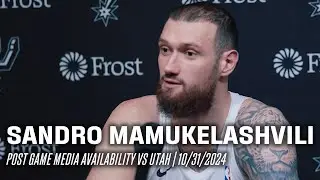 Sandro Mamukelashvili's Postgame vs Utah Jazz | 10.31.2024