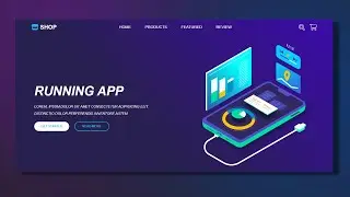 Isometric Landing Page UI Design Using HTML and CSS