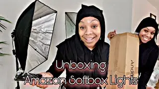 Unboxing Amazon Softbox Studio Lighting Kit With Remote Control | Video + Photography LED Lights!