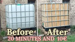 How to Cover Your Ugly Rainwater Tank Fast And Easy. IBC Tote