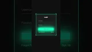 Neon Login Form Using HTML CSS |#shorts #webdevelopement #loginform #youtube #frontend #cssanimation