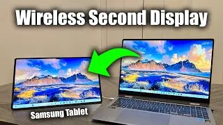 How To Use Samsung Galaxy Tablet as a Second Monitor for Windows 11 or 10 Computer - Wirelessly