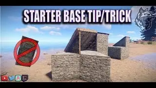 RUST Base Building - Solo Starter base trick - No door needed