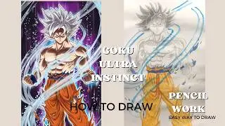how to draw Goku (Ultra Instinct) step by step for beginners
