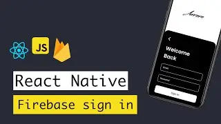 Building a React Native app - #10 React Native Firebase user sign in.