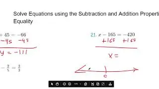 Solve Equations using the Subtraction and Addition Properties of Equality