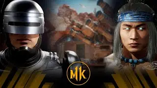 Mortal Kombat 11 - Robocop Vs Fire God Liu Kang (Very Hard)