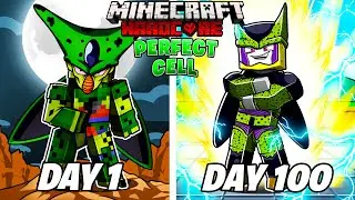 I Played Minecraft Dragon Block C As PERFECT CELL For 100 DAYS… This Is What Happened