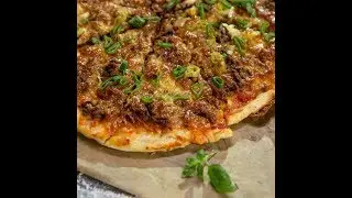 Ground Beef and Mozzarella Pizza