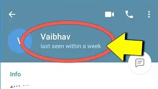Last Seen Within A Week In Telegram Means | Last Seen Within A Week In Telegram Means Kya Hai