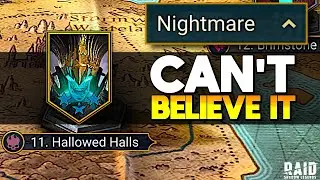 Almost Finished Hallowed Halls on Nightmare in Raid Shadow Legends