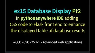 ex15 Database Display Pt2