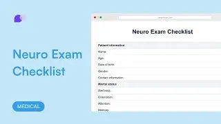 Neuro Exam Checklist Template