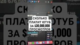 Сколько платит ютуб за 30 МЛН? 💸