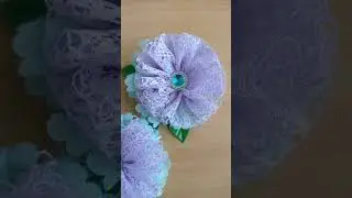 шикарные бантики-цветы из кружева