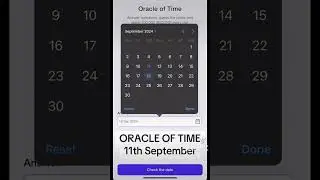 ORACLE OF TIME 11 September - TIME FARM