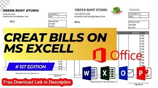 Create Invoice Bill in Excel in 10 minute / Tutorial Hindi