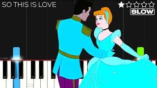 Ilene Woods - So This Is Love (Cinderellas Song) | SLOW EASY Piano Tutorial