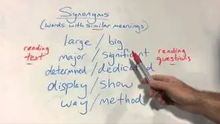 Reading Comprehension strategy - Using synonyms