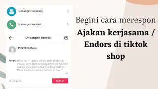 Cara merespon undangan koneksi dan undangan langsung tiktok shop || Terbaru 2022