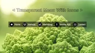 How To Create Transparent Menu With Icons Using HTML and CSS