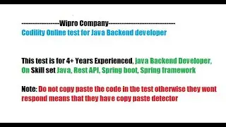 Wipro Codility test|Coding test   Wipro| 23-05-2023|realtime assessment|2024|with answers