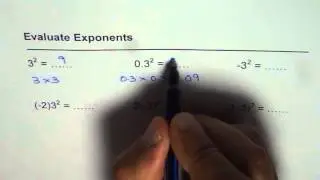 14 Exponents of Decimal and Negative 3