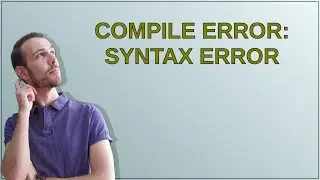 Compile Error: Syntax error