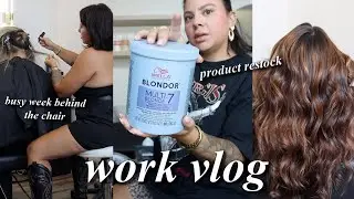 Salon tour, state board inspections, restocking products & more // Week in my life as a hairstylist