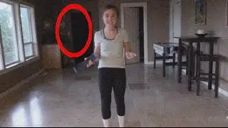 SCARED DANCER catches ghost on video!
