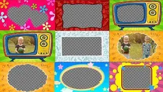 Cartoon Frames  | transparent background, alpha channel