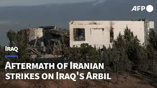 Aftermath of Iranian strikes on Iraqs Arbil | AFP