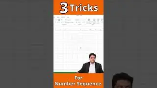 3 Tricks in MS Excel For Number Sequence😍 | Excel Hack ✔️| #shorts #ashortsaday #prideeducare